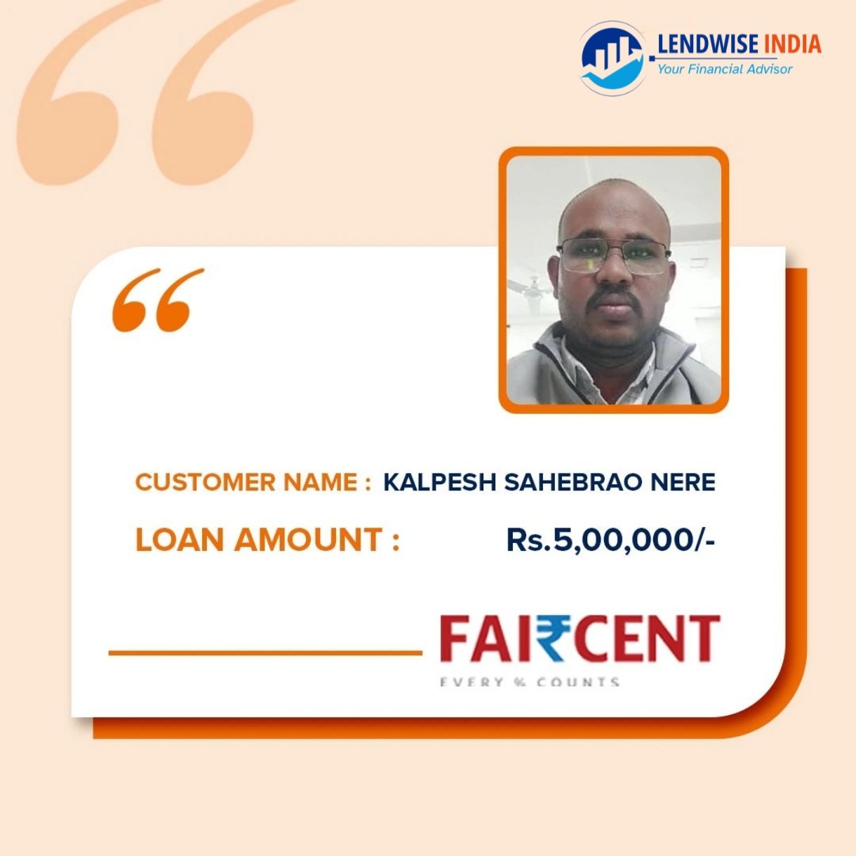 Testimonial - Kalpesh Sahebrao